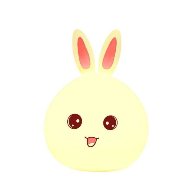 Silicone Cute Little Rabbit Table Lamp for Kids - Soft Touch Night Light