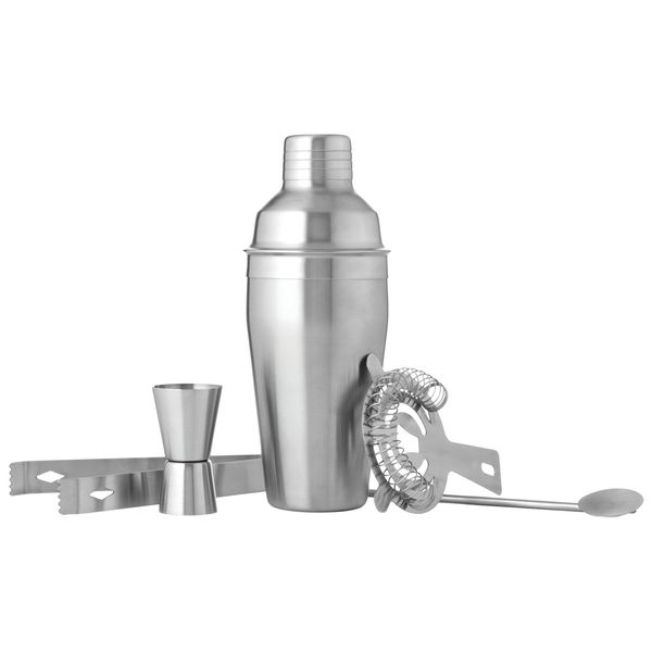 5 Piece Stainless Steel Bar Set - 550ml