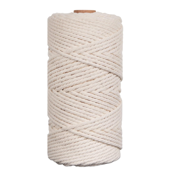 Natural Macrame Cord 3mm x 100m, Beige Macrame Rope, Cotton Cord