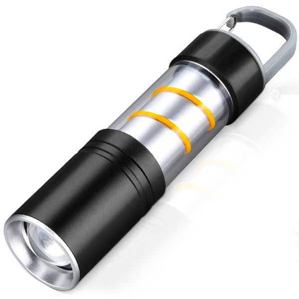 LED Flashlight Rechargeable with Side Light Waterproof Aluminum Torch