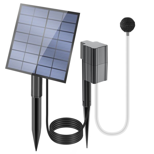 Generic Outdoor Solar Pond Aerator - Aquarium Air Pump Oxygenator