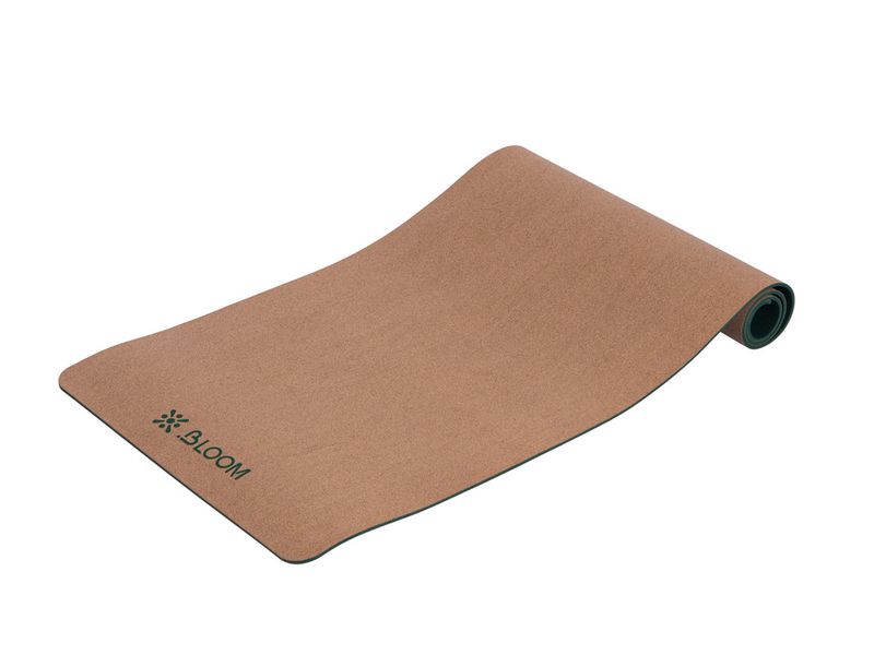 Bloom Cork/TPE Yoga Mat - Green/Cork