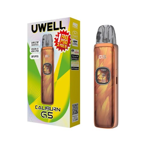 Uwell Caliburn G5 Vape Pod Kit - Orange Feathers