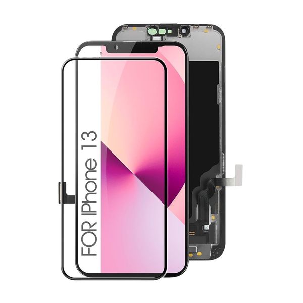 Lcd Screen Replacement for iPhone 13 with Tempered Glass
