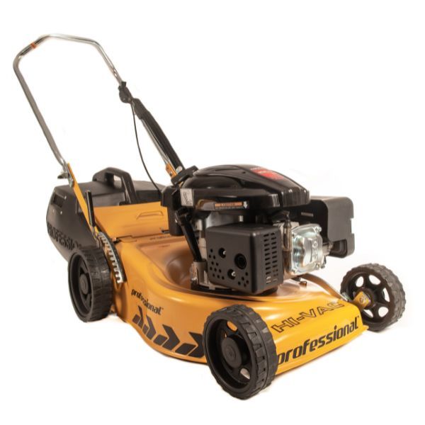 Professional Hi-Vac Lawnmower with Loncin 196cc Engine - Yellow