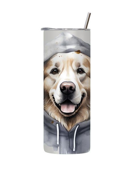 Forward 20 Oz Tumbler with Lid and Straw Golden Retriever Graphic Gift 184