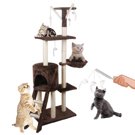 Multi Level Cat Condo with Plush Perch Climbing Stand for Small Medium Cats Shop Today. Get it Tomorrow takealot