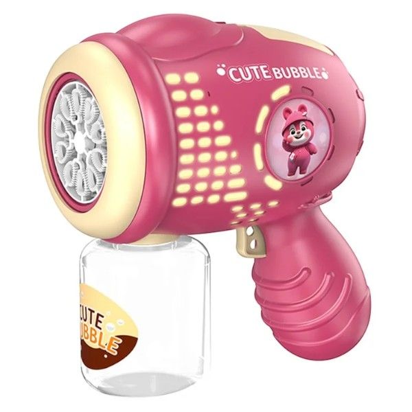 Charming Bear Design Automatic Bubble Machine - Red