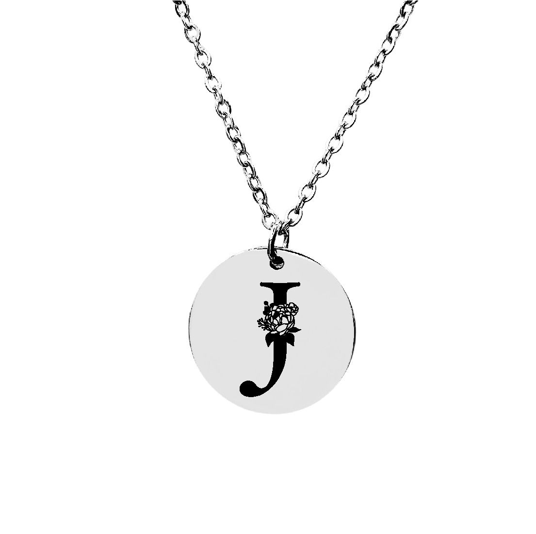 Stainless Steel Flower Initial J Necklace Shop Today. Get it Tomorrow