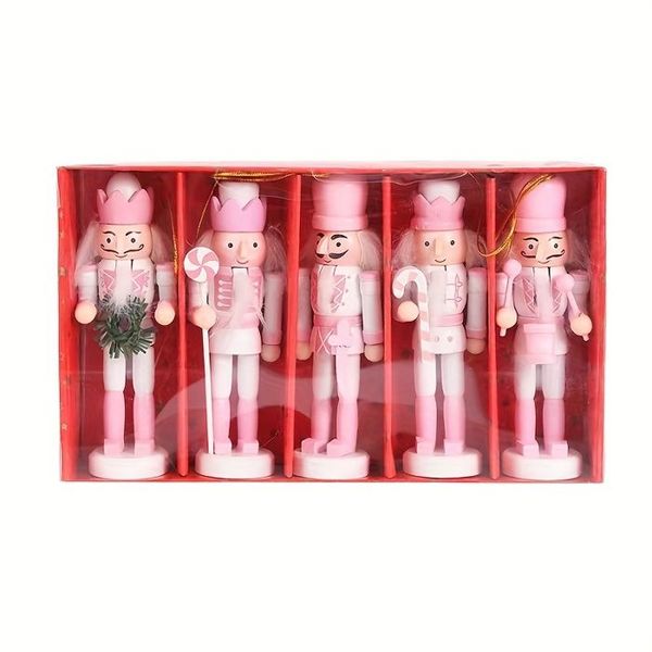 Box of 5 Nutcracker Decorations for Christmas Tree