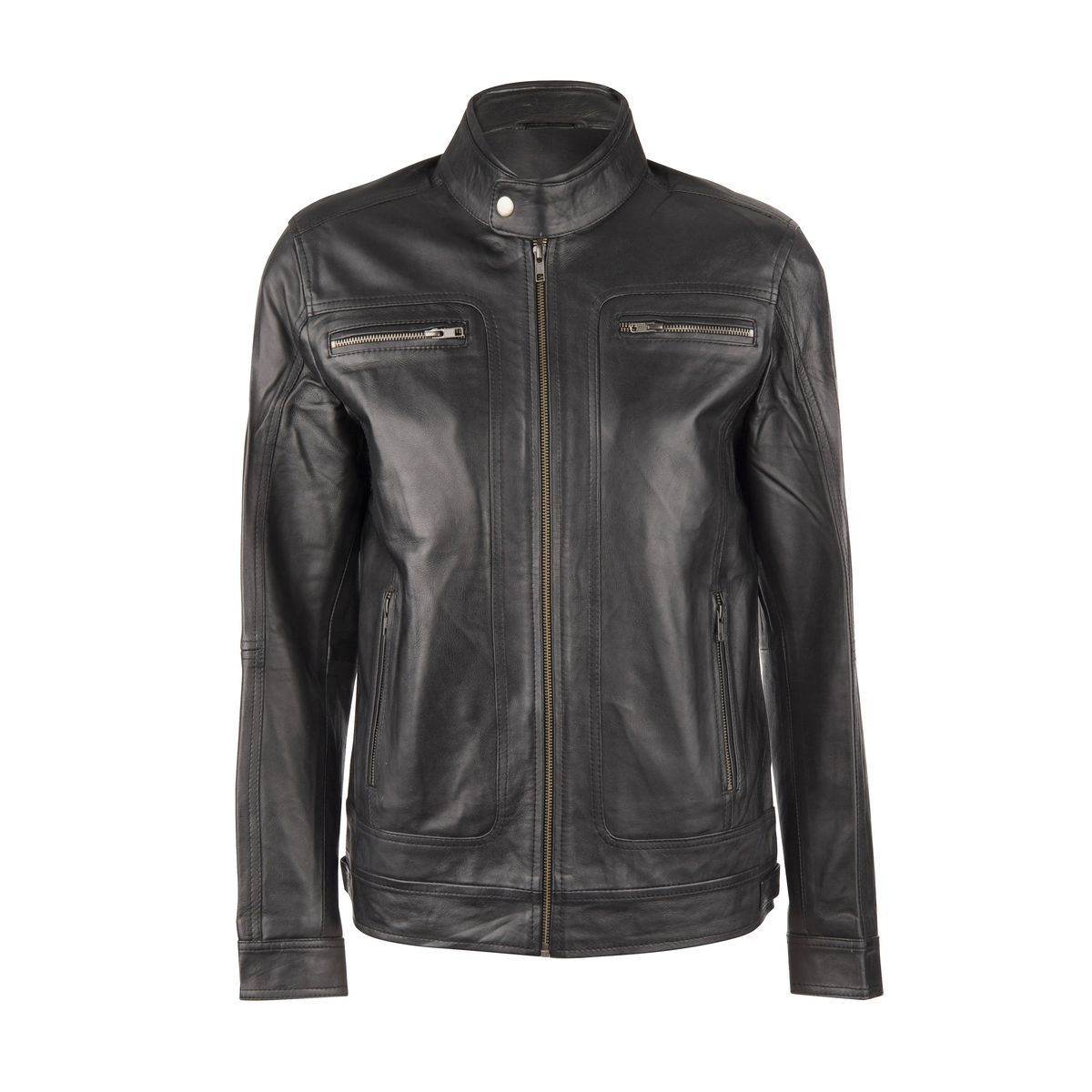 Men's - Field - Slim Fit - Black Leather Jacket | Shop Today. Get it ...