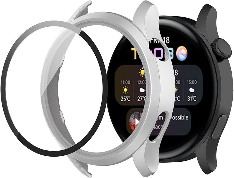 PC Case with Glass Screen Protector compatible with Samsung Galaxy Fit3
