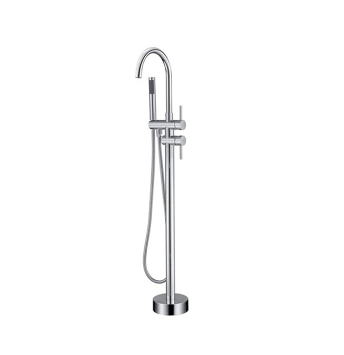 Chrome Round Freestanding Bath Mixer - 65126