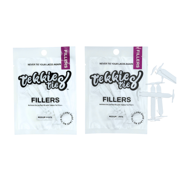Tekkie Ties Medium White Fillers