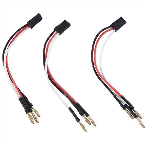 2.0mm Coil Copper Wire Male to Servo Banana Plugs