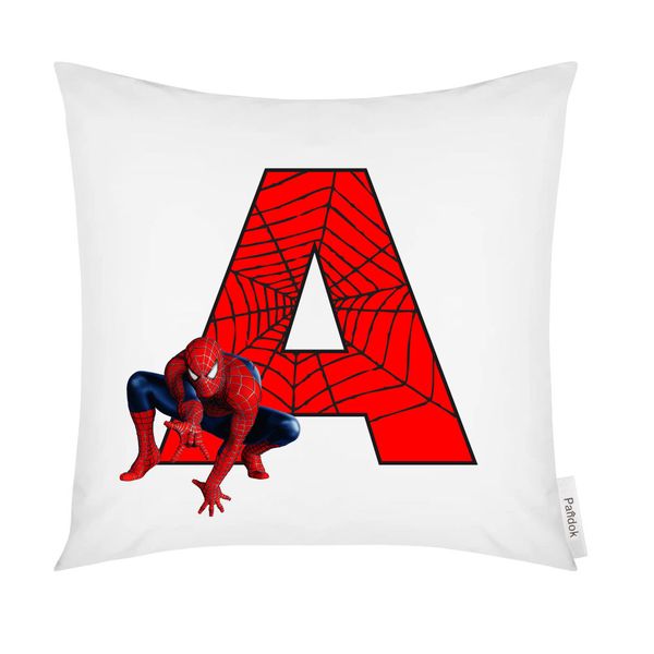 Pandok - Scatter Cushion Cover and Inner - Spiderman Letter A