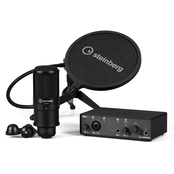 Steinberg IXO12 USB-C Audio Interface Podcast Pack BLACK