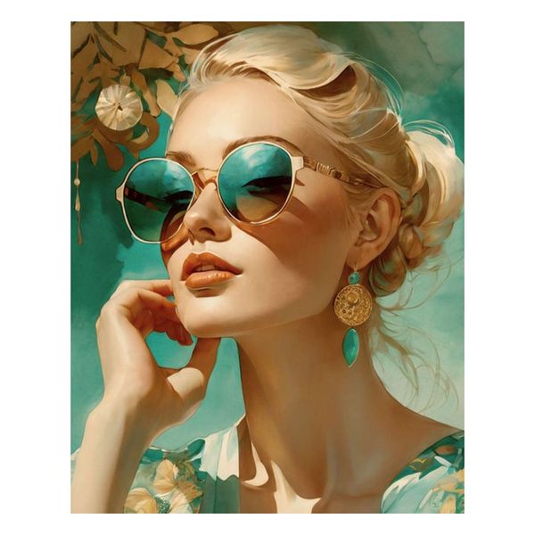 Tropical Elegance Unframed Paint by Numbers Kit (40 x 50 cm)