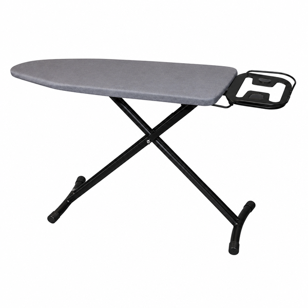 Ironing Board 115x30.5cm Foldable with Iron Rest Grey Cotton Cover