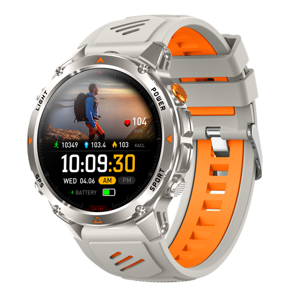 Six-Star Positioning GPS Smart Watch Flashlight 3ATM Waterproof Heart rate