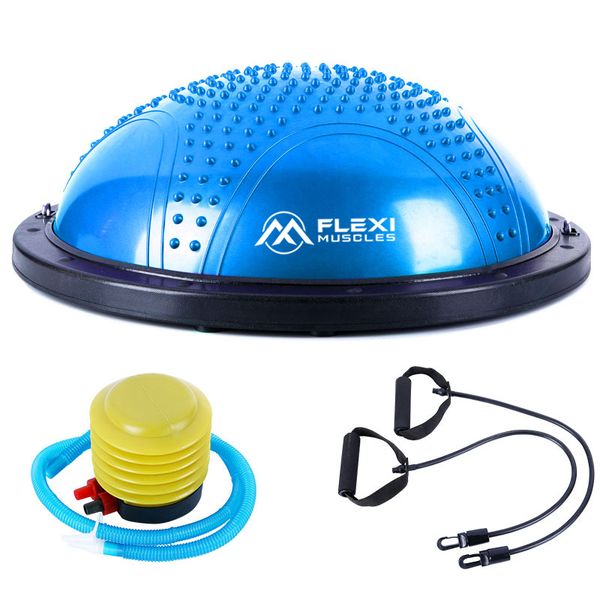 Flexi Muscles - Balance Ball Balance Trainer with Bands and Pump.
