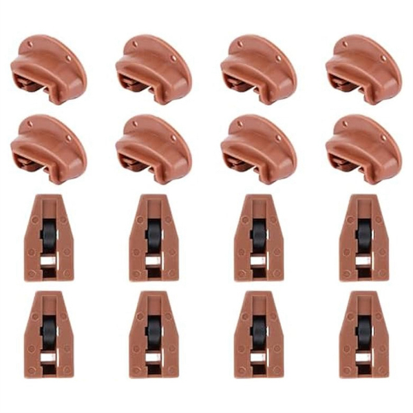 8Sets Plastic Drawer Track Guides Kit Drawer Slides Guides