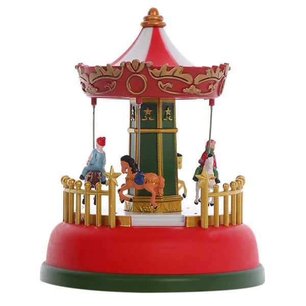 Village Ferris Wheel Christmas Houses Led Lights Musical Statue a