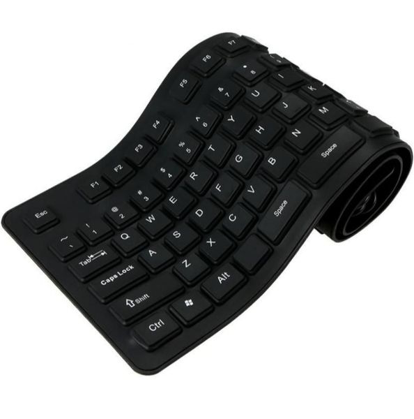 Portable flexible Ultra-slim wired keyboard Soft Silent Typing