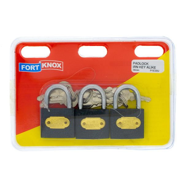 FORT KNOX Padlocks Iron Keyed Alike 40mm Q:3 P1E30U