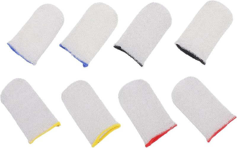 4 Pairs Gaming Finger Sleeves for Mobile Phones, Sweat-Resistant Fiber