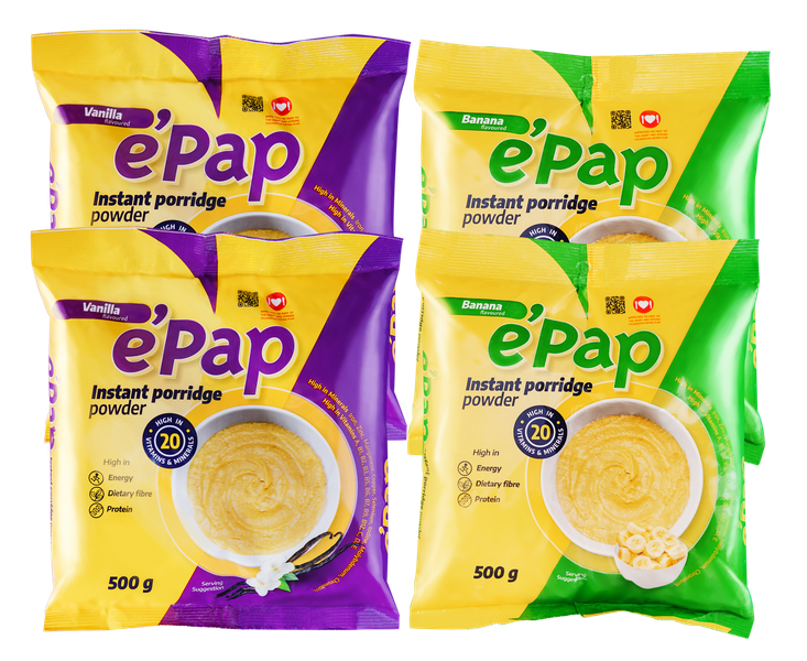 e'Pap Porridge | Nutritious Instant Porridge | Vanilla &amp; Banana | 4 Pack