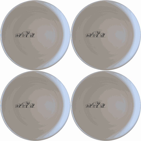 African Buffalo Silhouette Bowl Set of 4 - Range 1
