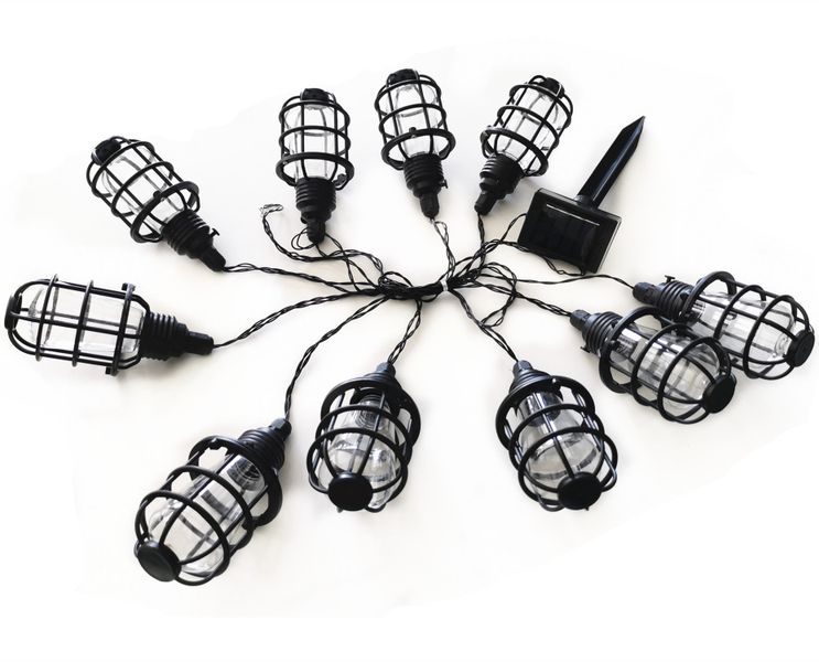 Solar Cage String Lights - Decorative Ambient Lighting - 2 Lumens Per LED