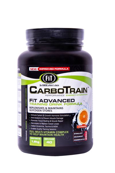 FiT Sports CarboTrain Race Sports Drink, 1.6kg 40 Servings-Tangerine