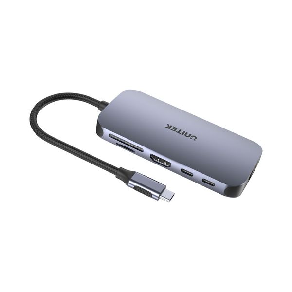 Unitek USB Ethernet Hub with HDMI, 100W Power Delivery and Dual Card Reader