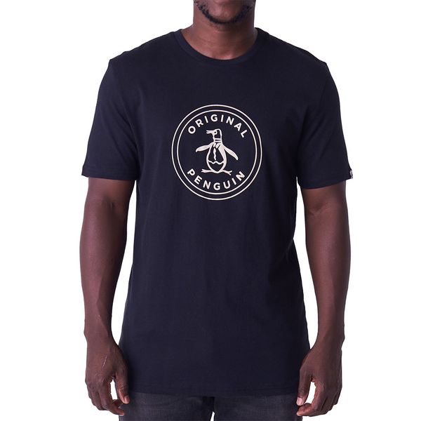 Original Penguin-Mens-Logo Stamp Ss Tee-True Black