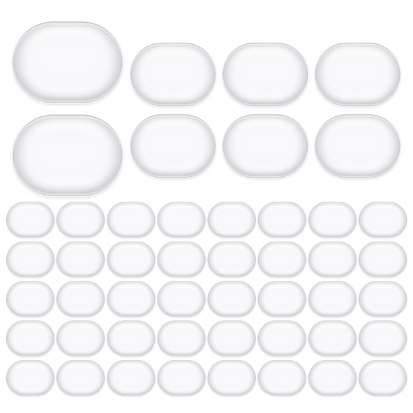 48 Pcs Drum Dampeners Gel Pads Silicone Drum Silencers (Transparent)