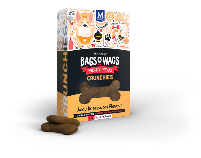 Montego Bags O' Wags - Crunchies Boerewors Dog Treats 1 kg