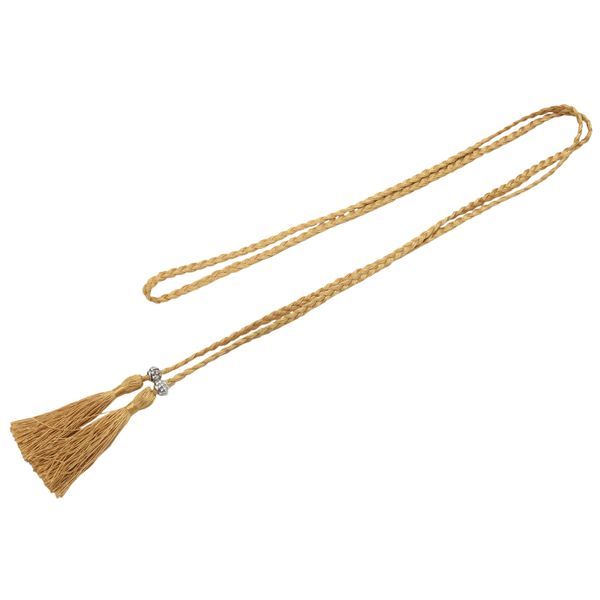 Woven tassel belt knot decorated waist chain waist rope Gold