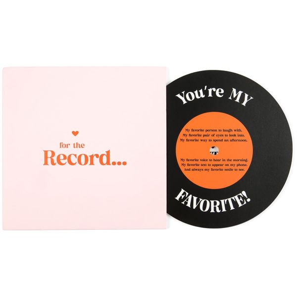 Valentine's Day Card Anniversary Gift Card For Him Her Record Love Card