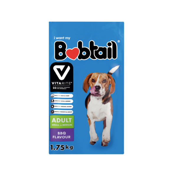 Bobtail- Small/Medium Adult BBQ Flavour Dog Food 1.75kg x 6
