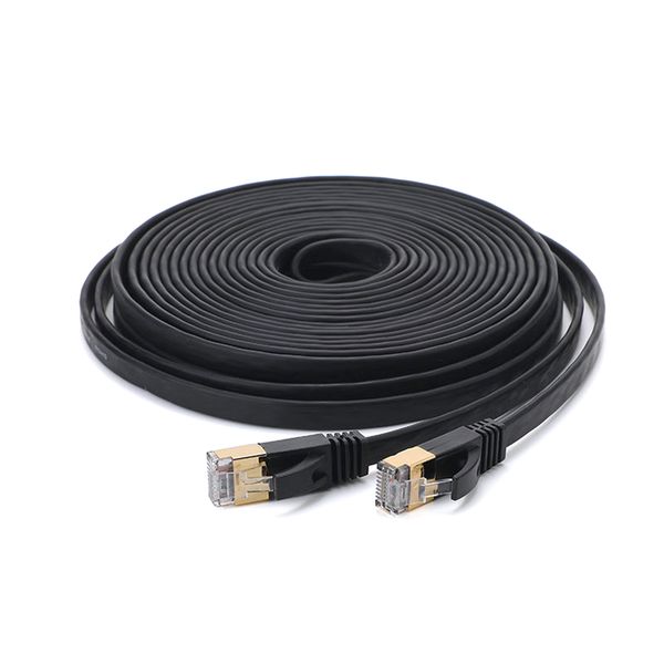 0.5m Cat7 Ethernet Cable 10Gbps 600MHz Flat Black
