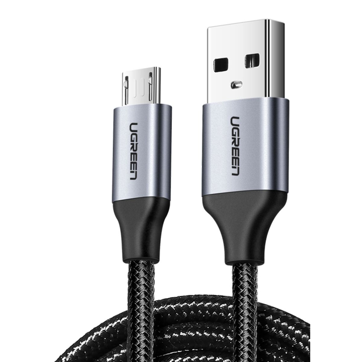 Ugreen Usb To Micro Usb Braided Cable 1 Meter - Black 