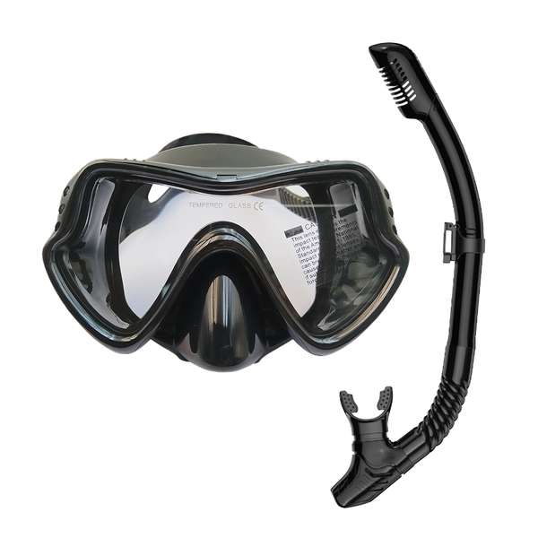 Snorkeling Gear for Adults with 180 Degree Tempered Glass Anti Fog