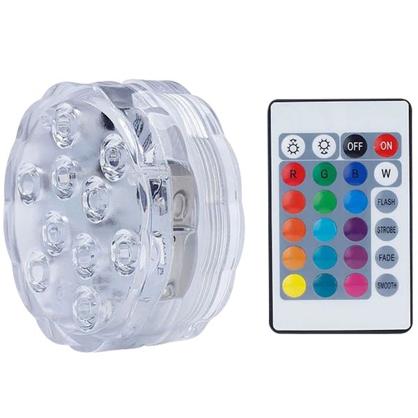 Multi-Colour Remote Controlled Waterproof LED Lights (4 pack)