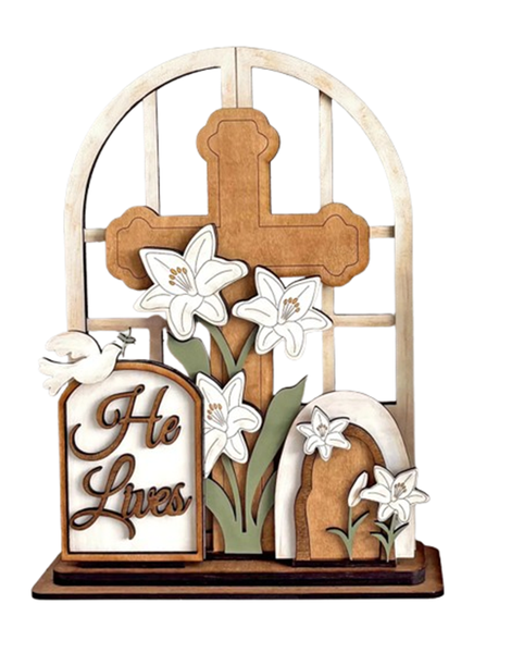 He Lives- Window Stand