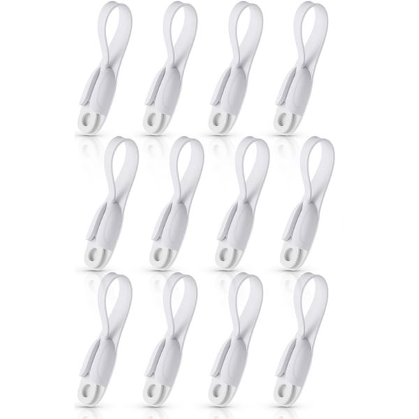 12Pcs Cord Bundlers Cord Organizer for Appliances, Holder White