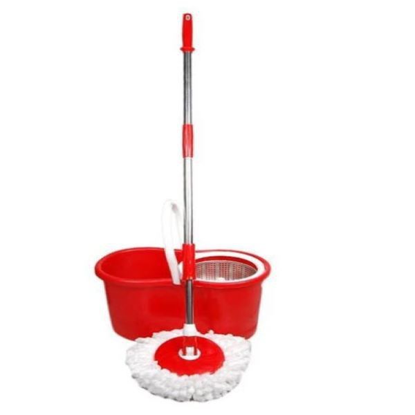 Magic Spin Mop And Plastic Bucket Set Rotating 360° - Green
