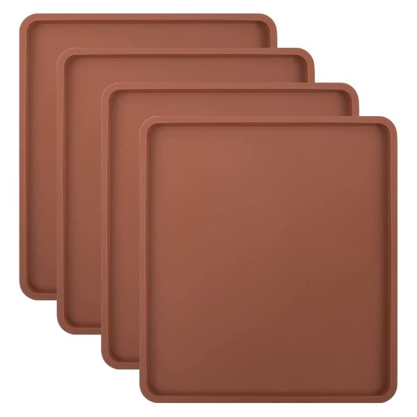 4PCS Silicone Dehydrator Mats with Edge - Silicone Sheets Compatible , Nons