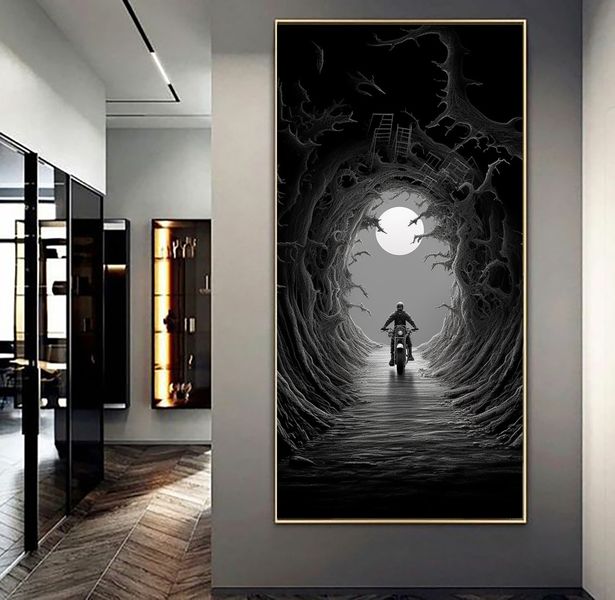 Canvas Wall Decor - Shadow Bike Riders - 0721